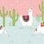 Cool Pink Exotic Llama Cactus Wallpaper Mural