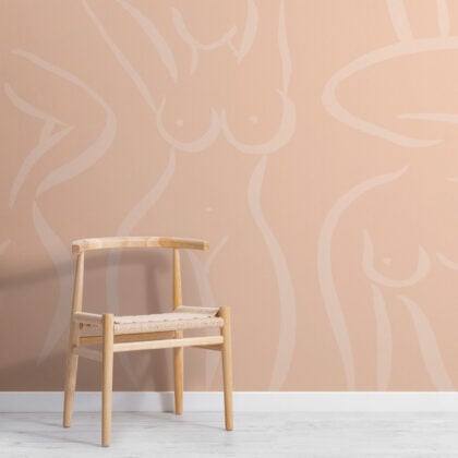 Best Sellers - Peach Fuzz Nude Woman Figure Drawing Wall Mural