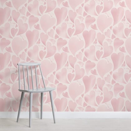Best Sellers - Pink Psychedelic Heart Print Wallpaper
