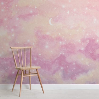 Best Sellers - Pink Sunset Starry Sky Wallpaper Mural